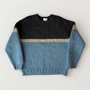 Vintage J Crew Wool Sweater XL Multicolor Heavy Pullover Winter Outerwear NYC